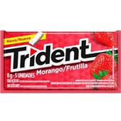 Goma de Mascar Sabor Morango sem Açúcar 8g 1 UN Trident