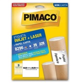 Etiqueta Adesiva InkJet e Laser Carta 69,85x69,85mm Branco 8296 25 Fol