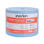 Pano de Limpeza Multiuso Rolo 20X50cm 300m Azul 600 Panos  Inoven