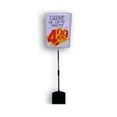 Expositor para Cartaz A4 com Pedestal Regulável 1 UN Metiq