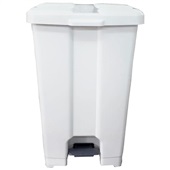 Lixeira Quadrada com Pedal 60L Branca 1 UN JSN
