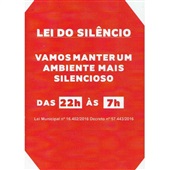 Adesivo Lei do Silêncio 1 UN Precificar
