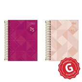 Agenda 2025 Espiral Spot Feminina Capas Sortidas 12,9x18,7cm 200 FL 1 UN Tilibra