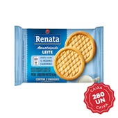 Biscoito Amanteigado Leite Sachês com 8,8g CX 280 UN Renata