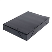 Pasta Polionda Ofício 245x55x340mm Preto 1 UN Polibras