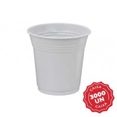 Copo Plástico 110ml Branco CX 3000 UN Copaza