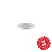 Tampa para Pote Descartável TP-06 Translucido 75ml PT 50 UN Copaza