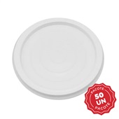 Tampa de Plástico Transparente 240ml e 300ml PT 50 UN Ultra