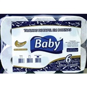 Papel Toalha Bobina 20cm x 200m 100% Celulose PT 6 RL Baby