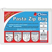 Pasta Multiuso com Zíper e Visor 2782 260x180mm Cristal 5 UN Chies