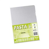 Pasta em L A4 Gofrado 1440 220x307mm Cristal 10 UN Chies