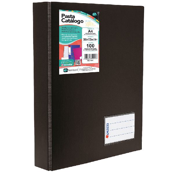 Pasta Catálogo A4 com 100 Envelopes Ferragem Visor 1224 320x270mm Pret