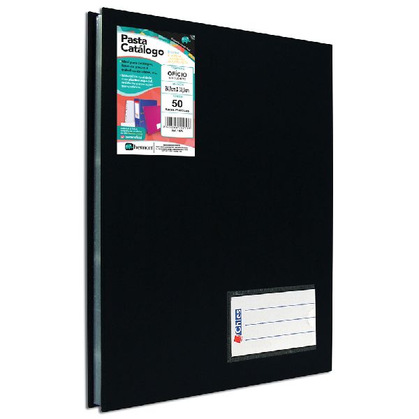 Pasta Catálogo Ofício com 50 Envelopes Visor 1875 247x336mm Preto 1 UN