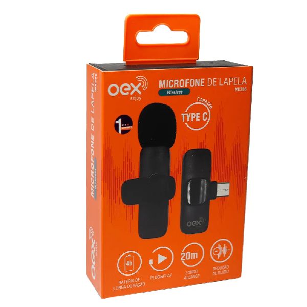 Microfone de lapela Sem Fio Type-C MK306 1 UN Oex