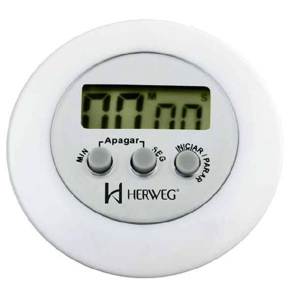 Timer Digital Redondo Branco Ref. 3308-21 1 UN Herweg