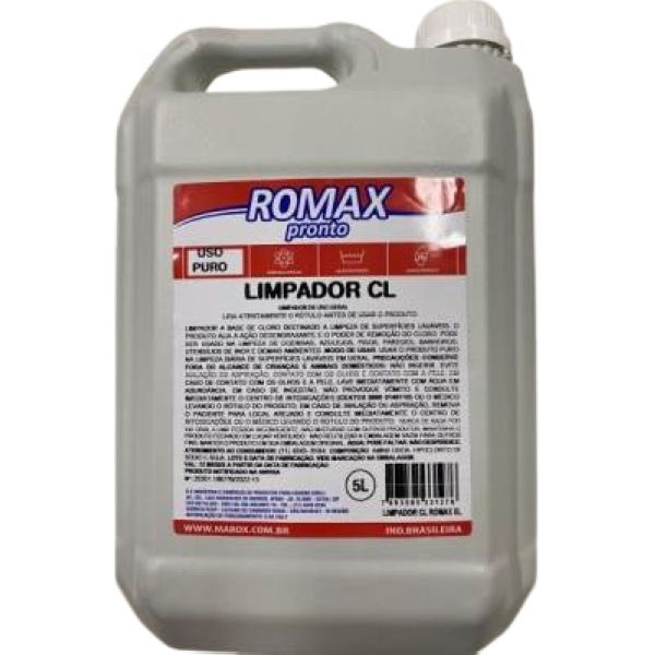 Limpador Clorado 5L 1 UN Romax
