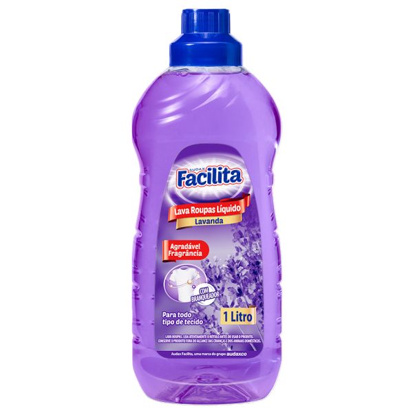 Lava Roupas Líquido 1L Lavanda Facilita 1 UN Audax