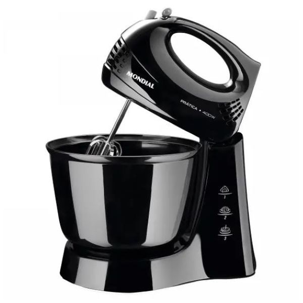 Batedeira Prática B-44-B 127V Preto 1 UN Mondial