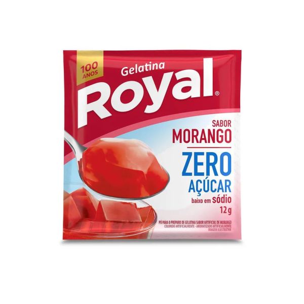 Gelatina Zero Açúcar Morango 12g 1 UN Royal