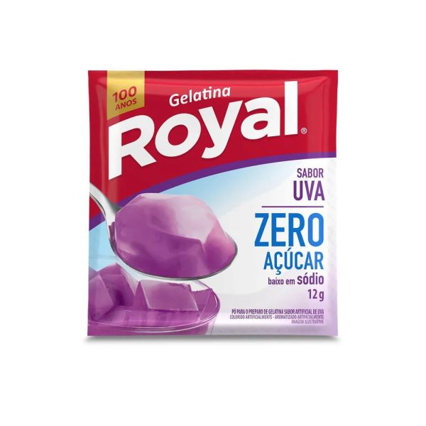 Gelatina Zero Açúcar Uva 12g 1 UN Royal