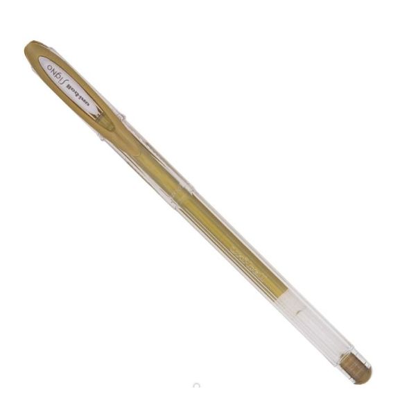 Caneta Gel Noble Metal UM-120NM Ouro 1 UN Uni Ball