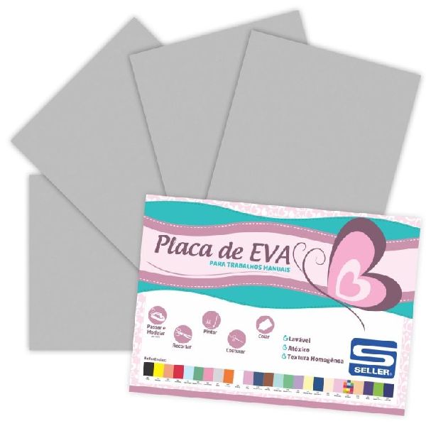 Folha de EVA 40x60 Cinza 5 UN Seller