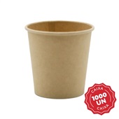 Copo de Papel de Bambu Descartável 180ml CX 1000 UN Gimba