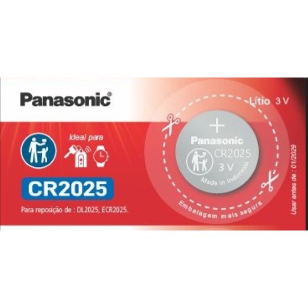 Bateria de Lithium 3V CR2025 1 UN Panasonic
