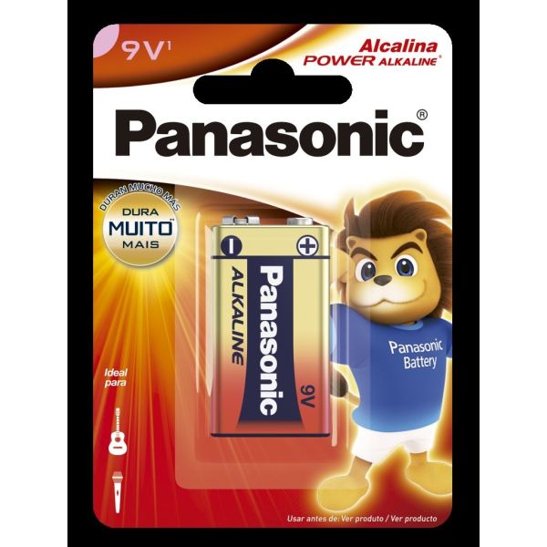Bateria Power Alkaline 9V 6LR61 1 UN Panasonic