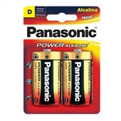 Pilha Alcalina Grande D Power PT 2 UN Panasonic