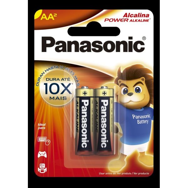 Pilha Alcalina Pequena AA 2 UN Panasonic