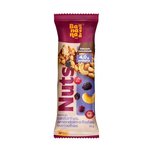 Barra de Cereal Nuts  Castanhas, Amendoim e Frutas Vermelhas Sem Glúte