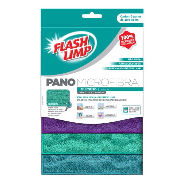 Pano Microfibra Multiuso FLP6742 3 UN Flash Limp