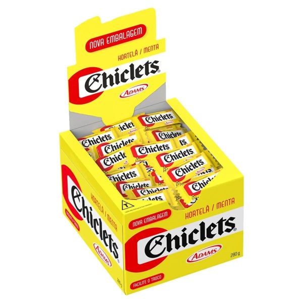 Goma de Mascar Hortelã 2,8g Display com 100 UN Cliclets