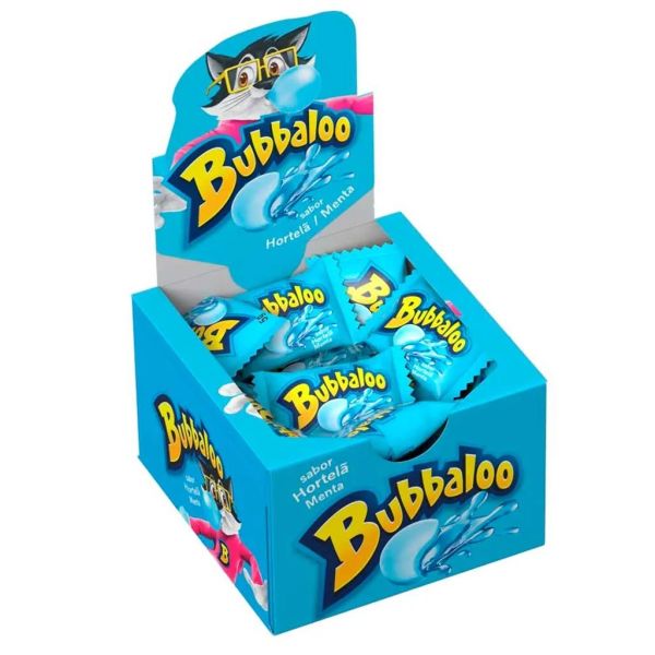 Chiclete Sabor  Hortelã 5g Display com 60 UN Bubbaloo