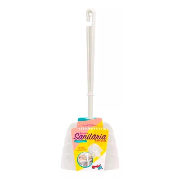 Escova para Vaso Sanitário Lavatina Redonda com Estojo 1 UN Brubalar