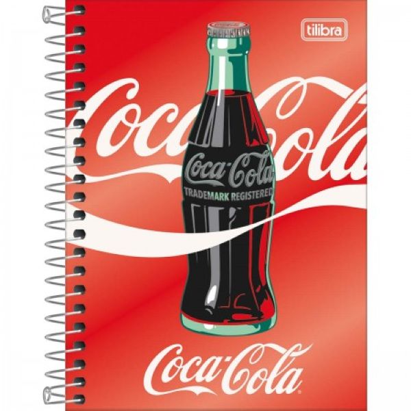 Caderneta Espiral Capa Dura 1/8 80 FL Coca-Cola A 1 UN Tilibra