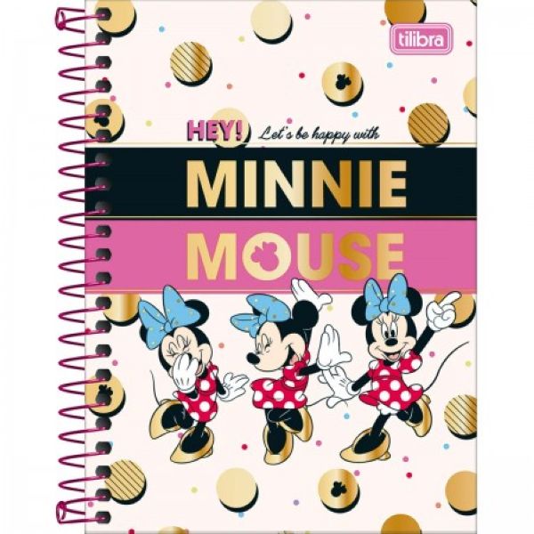 Caderneta Espiral Capa Dura 1/8 80 FL Minnie C 1 UN Tilibra