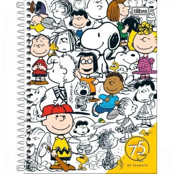 Caderno Colegial Capa Dura 10 Matérias 160 FL Snoopy A 1 UN Tilibra