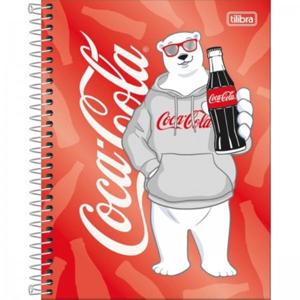 Caderno Colegial Capa Dura 1 Matéria 80 FL Coca-Cola C 1 UN Tilibra