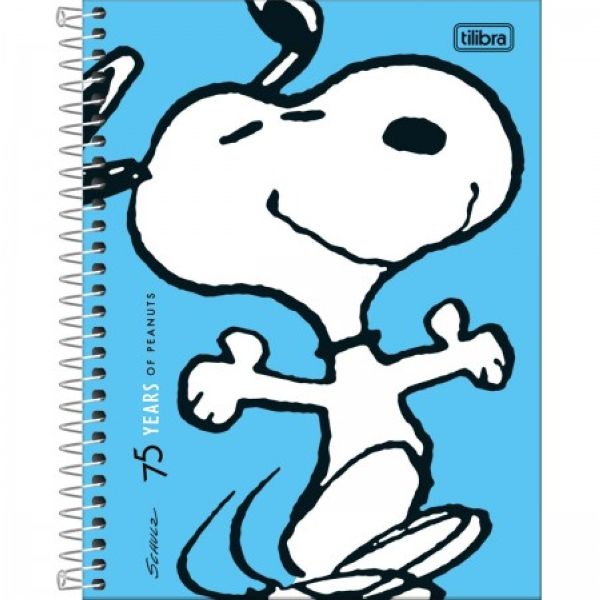 Caderno Colegial Capa Dura 1 Matéria 80 FL Snoopy B 1 UN Tilibra