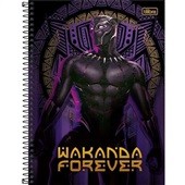 Caderno Universitário Capa Dura 80 FL Pantera Negra A 1 UN Tilibra
