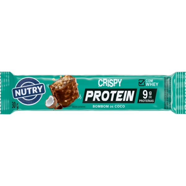 Barra de Proteína Crispy Bombom de Coco 30g 1 UN Nutry