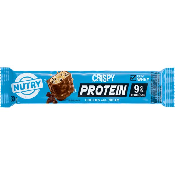 Barra de Proteína Crispy Cookies N Cream 30g 1 UN Nutry