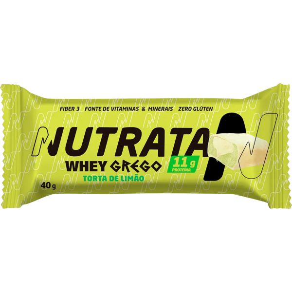 Barra de Proteína Whey Grego Sem Glúten Torta de Limão 40g 1 UN Nutrat