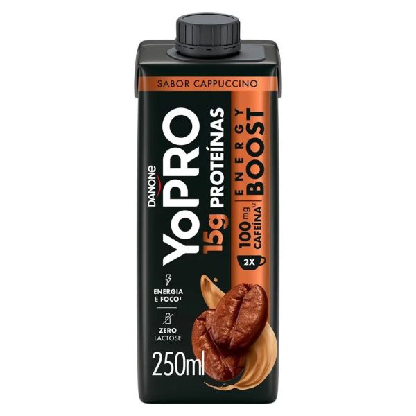 Bebida Láctea YoPro 15g Pro Energy Boost Cappuccino 250ml 1 UN Danone