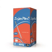 Caneta Esferográfica Preta 1.0mm Caixa 50 UN Injex Pen