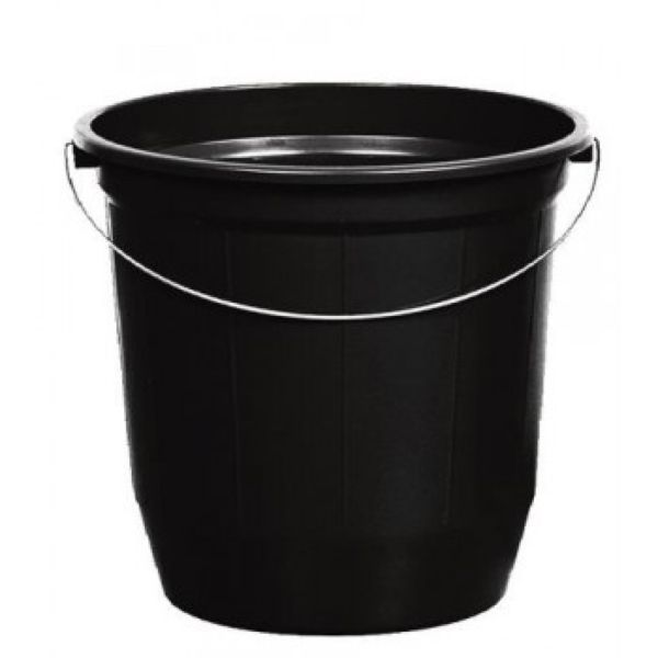 Balde com Alça Metálica 20L Preto 1 UN Plasnew