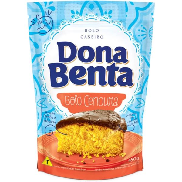 Mistura para Bolo 450g Cenoura 1 Un Dona Benta