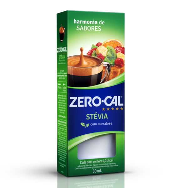 Adoçante Liquido Stevia 80ml 1 UN Zero Cal